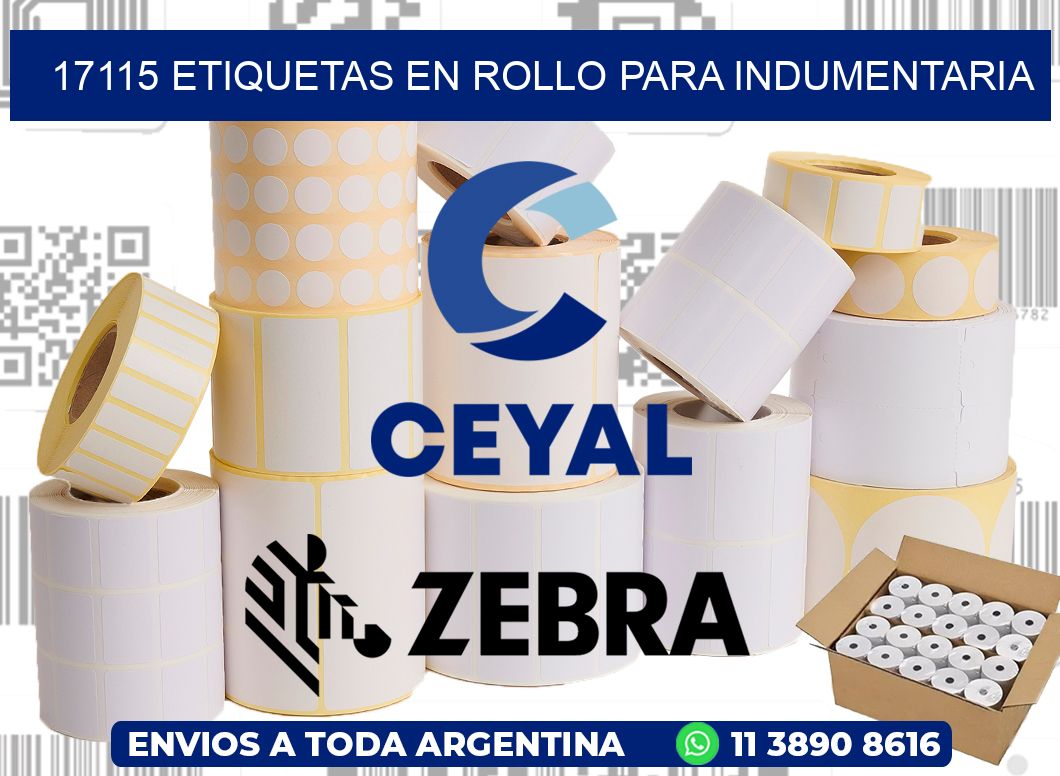 17115 Etiquetas en rollo para indumentaria