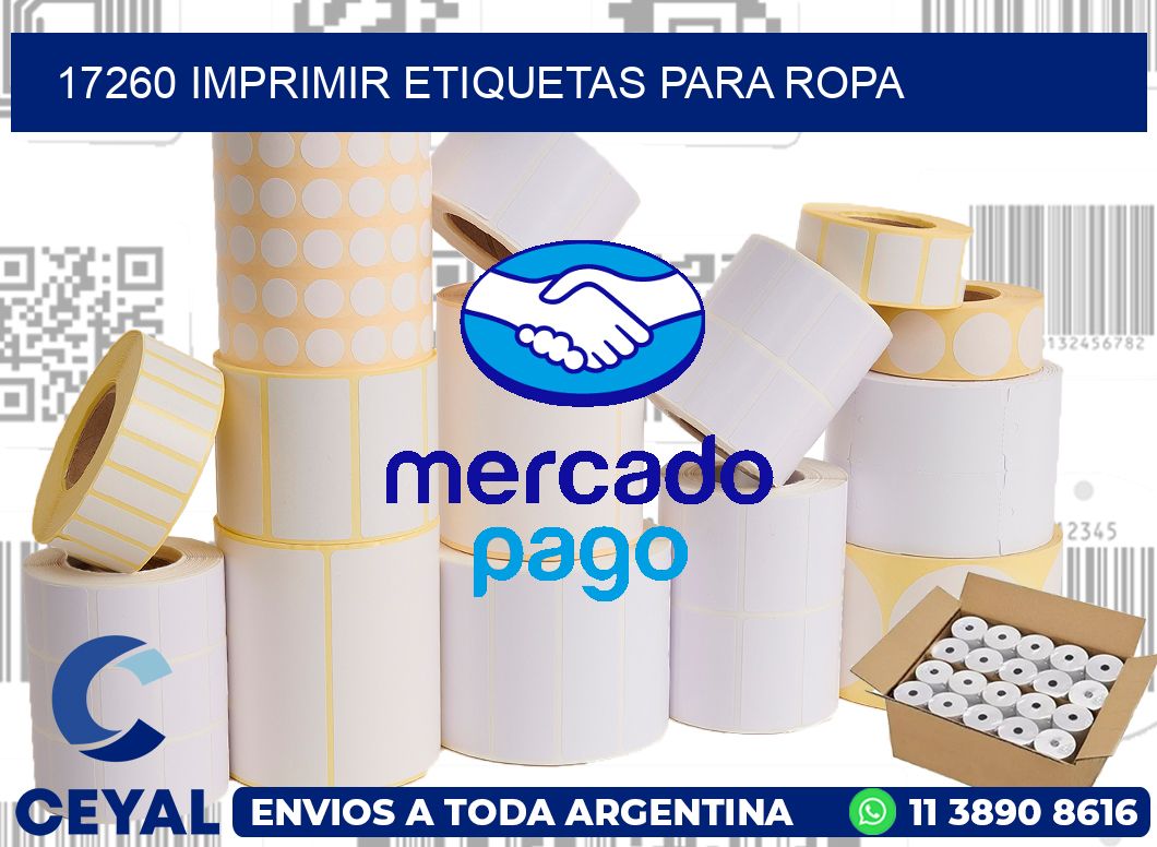 17260 Imprimir etiquetas para ropa