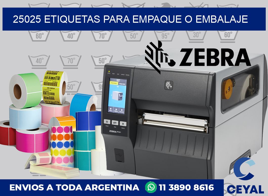 25025 etiquetas para empaque o embalaje