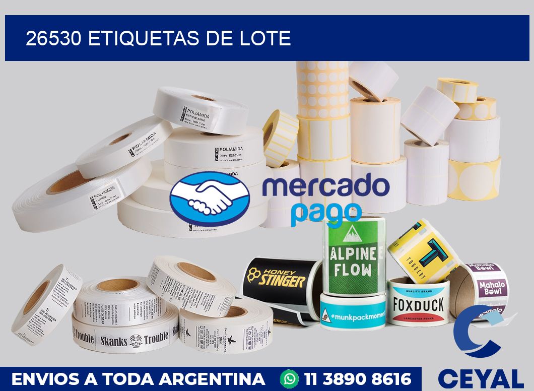26530 Etiquetas de lote