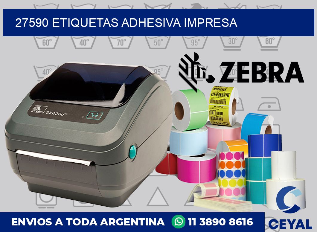 27590 etiquetas adhesiva impresa