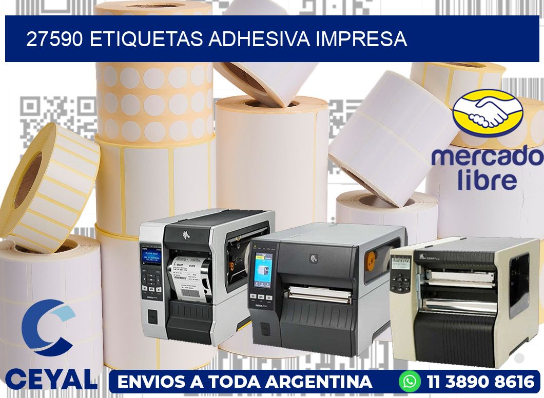 27590 etiquetas adhesiva impresa