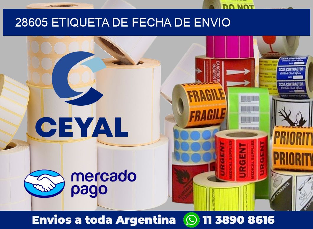 28605 Etiqueta de fecha de envio