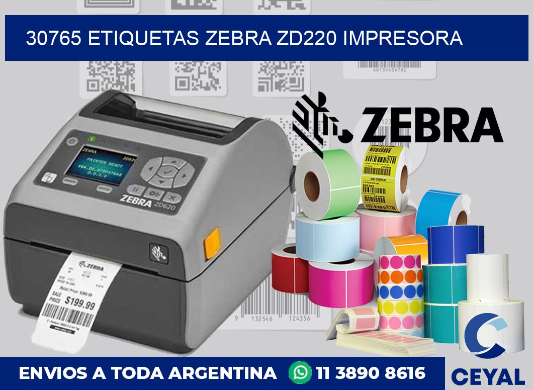 30765 etiquetas Zebra zd220 impresora