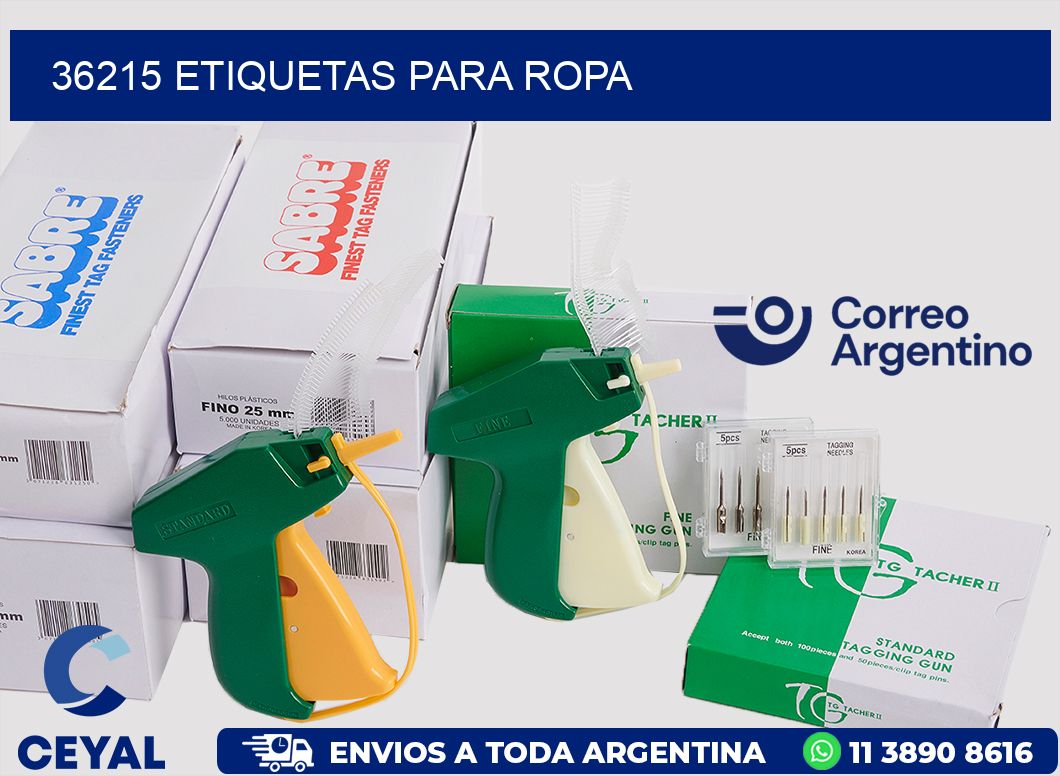 36215 Etiquetas para ropa