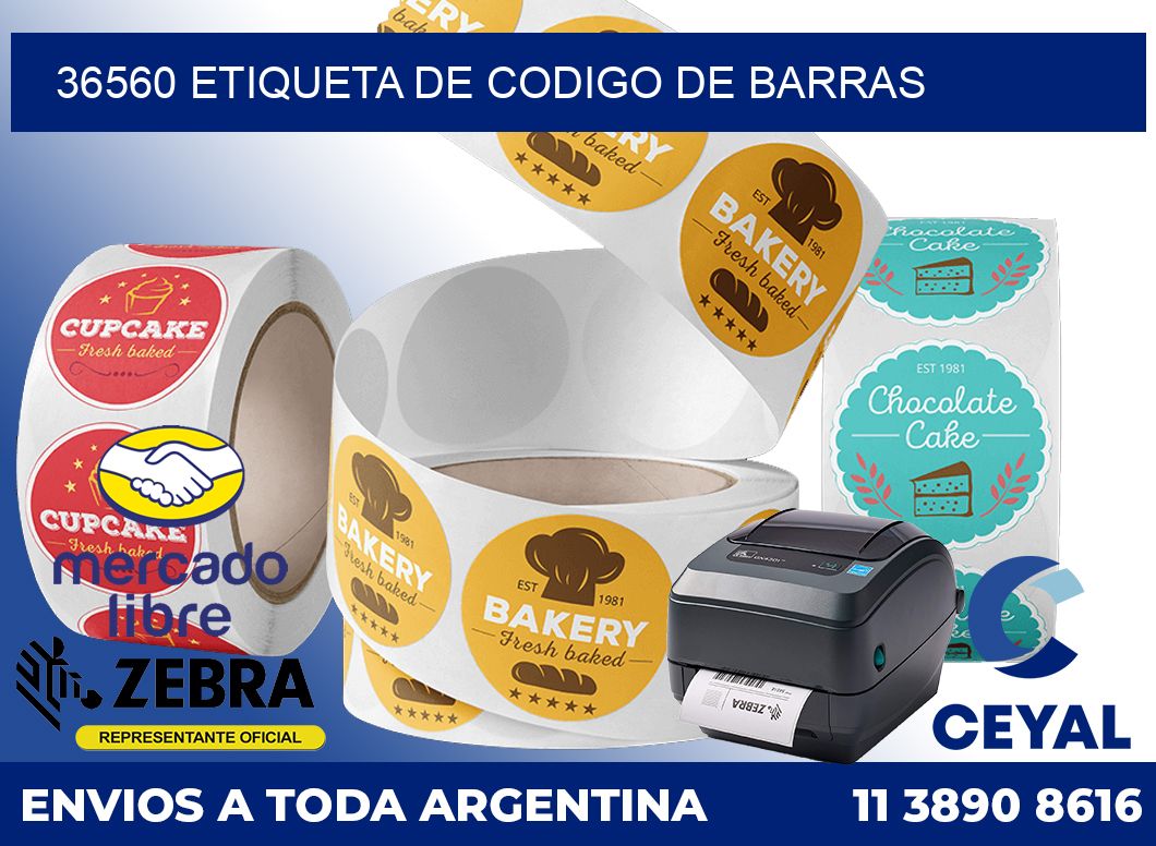 36560 Etiqueta de codigo de barras