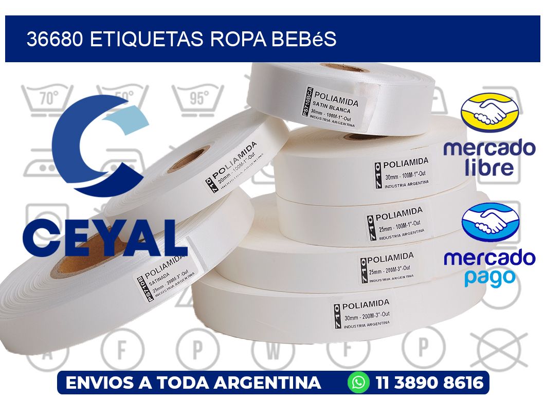 36680 Etiquetas ropa bebés