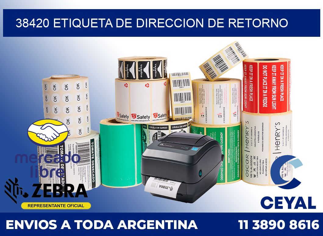 38420 Etiqueta de direccion de retorno