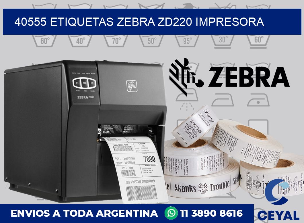 40555 etiquetas Zebra zd220 impresora