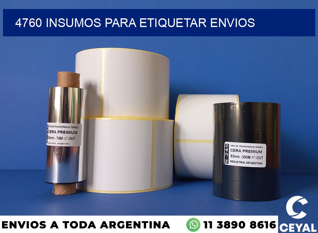 4760 insumos para etiquetar envios