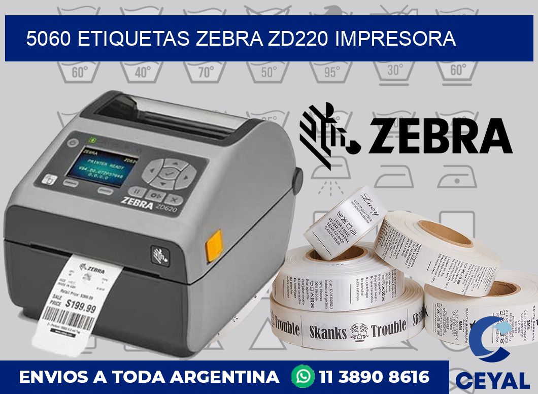 5060 etiquetas Zebra zd220 impresora