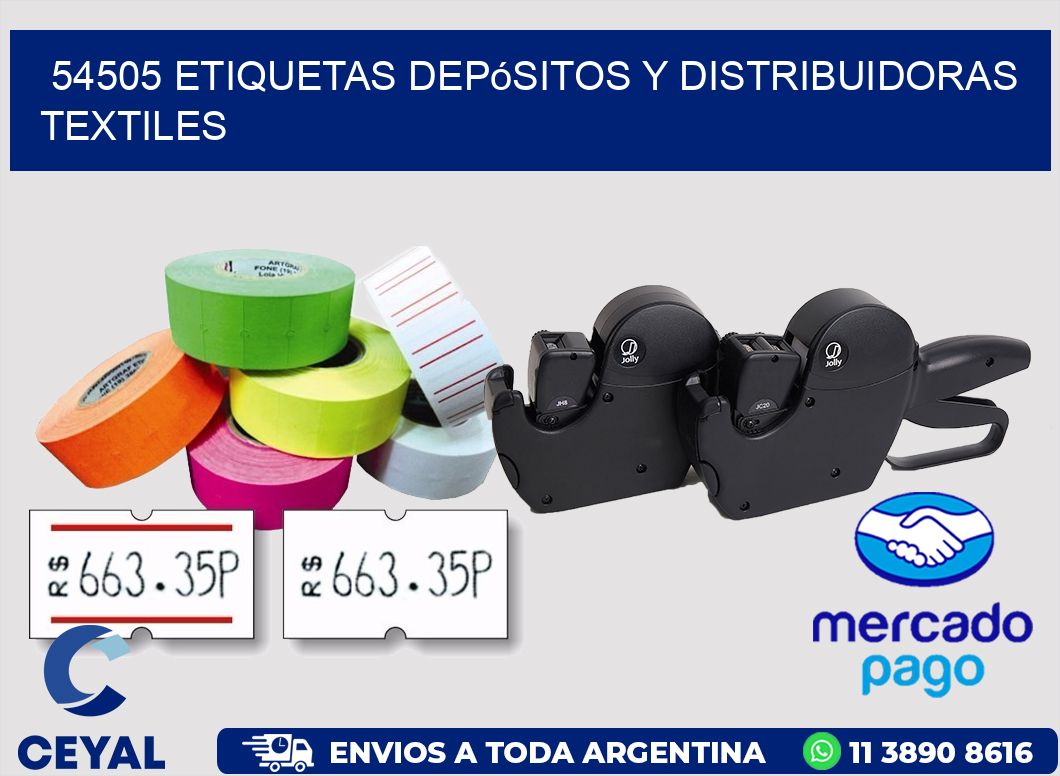54505 Etiquetas depósitos y distribuidoras textiles