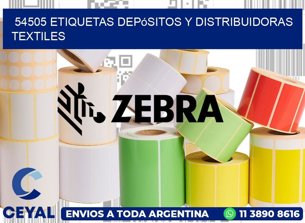 54505 Etiquetas depósitos y distribuidoras textiles