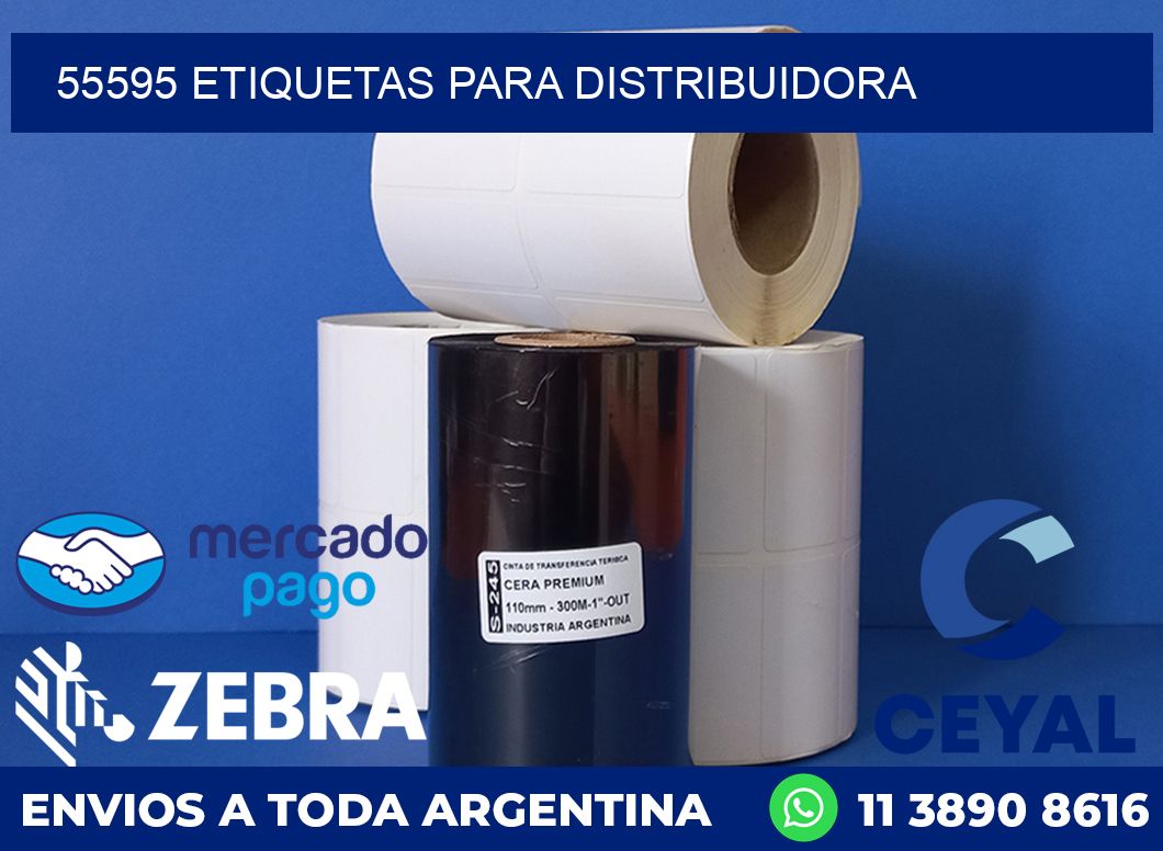 55595 etiquetas para distribuidora