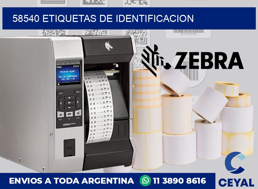 58540 Etiquetas de identificacion