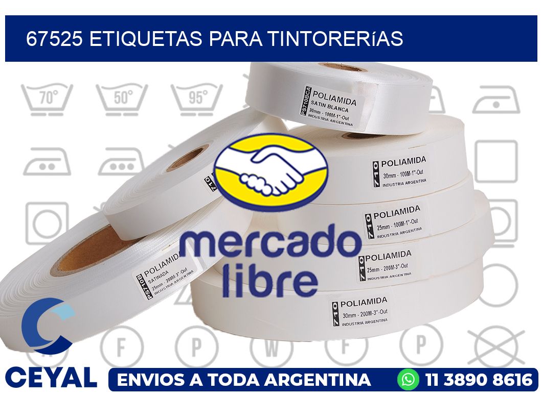 67525 Etiquetas para tintorerías