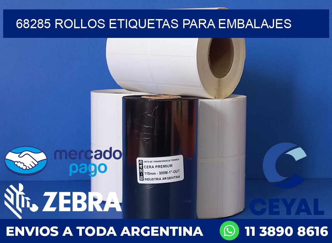 68285 rollos etiquetas para embalajes