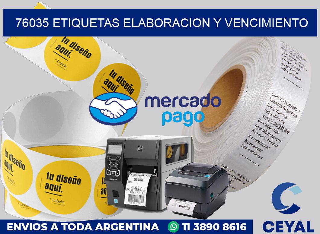 76035 Etiquetas elaboracion y vencimiento
