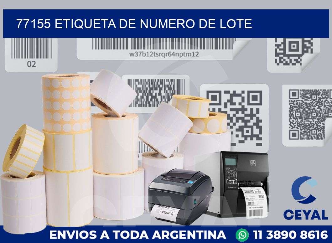 77155 Etiqueta de numero de lote