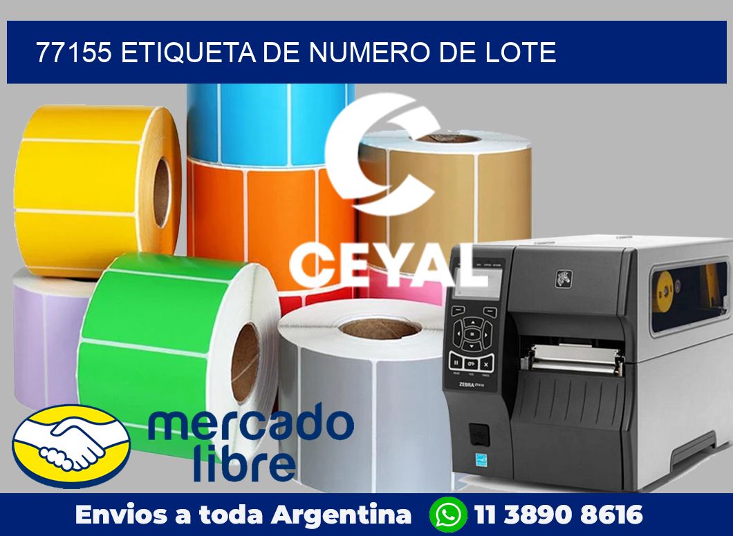 77155 Etiqueta de numero de lote