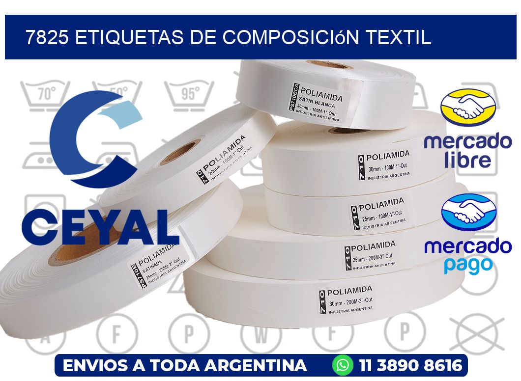 7825 Etiquetas de composición textil