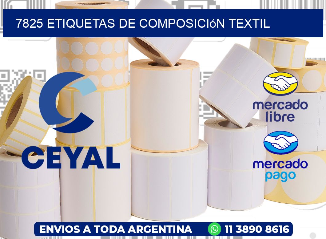 7825 Etiquetas de composición textil