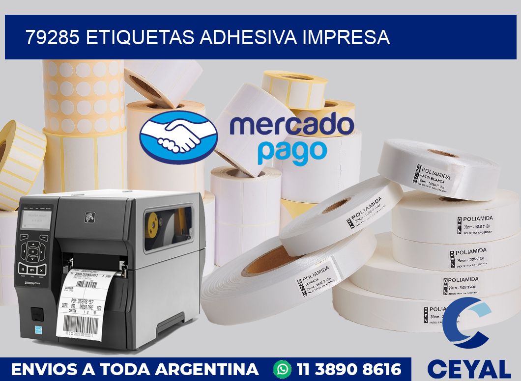 79285 etiquetas adhesiva impresa
