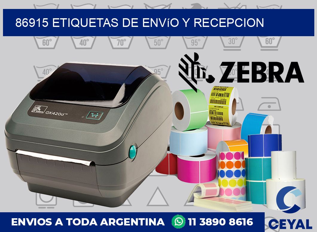 86915 Etiquetas de envío y recepcion