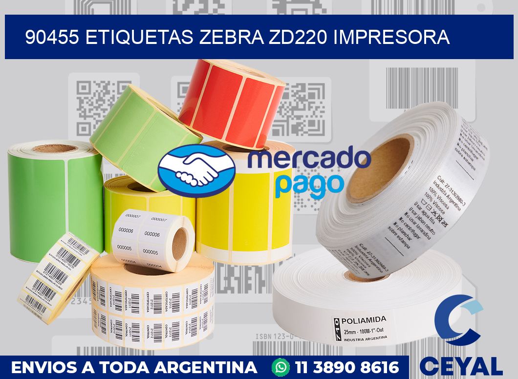 90455 etiquetas Zebra zd220 impresora
