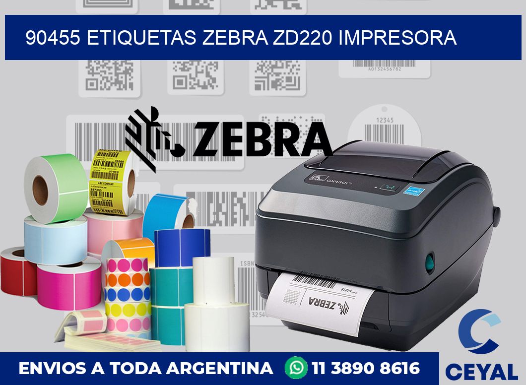 90455 etiquetas Zebra zd220 impresora
