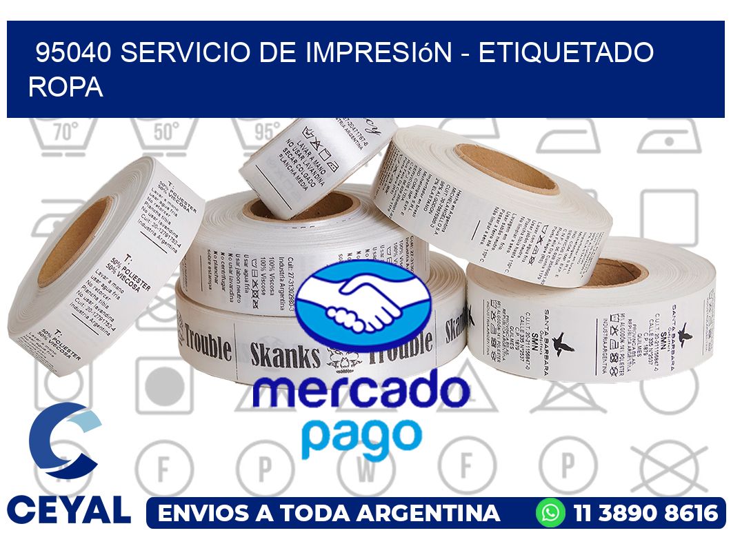 95040 Servicio de impresión - Etiquetado ropa
