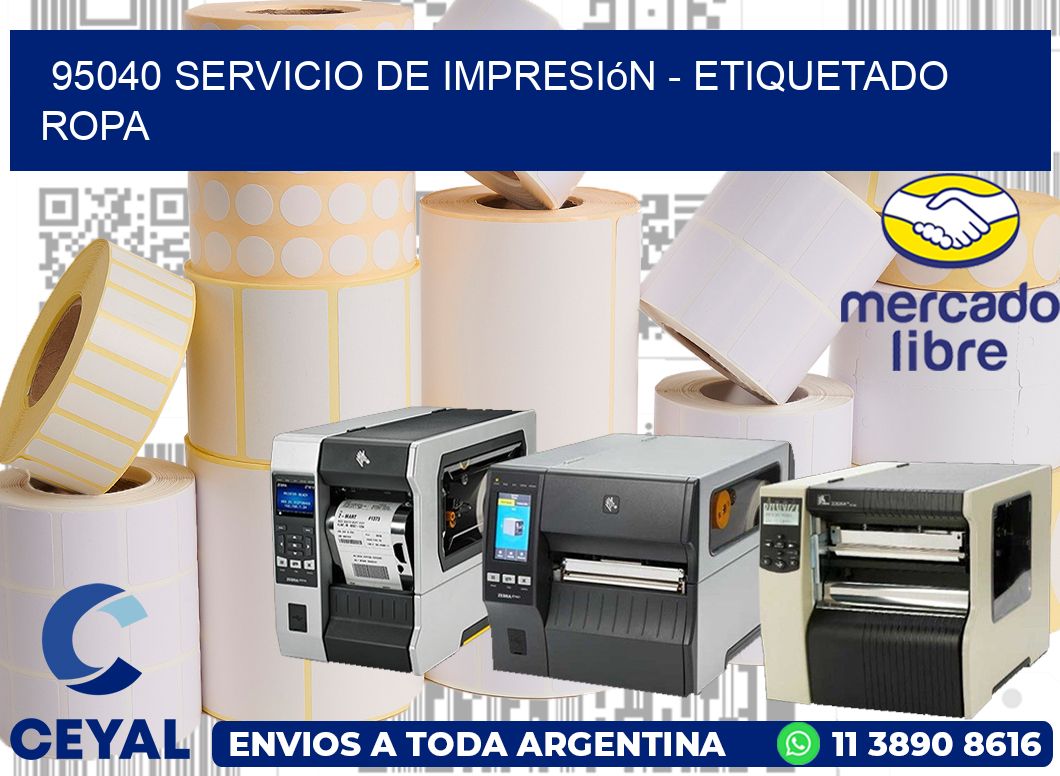 95040 Servicio de impresión – Etiquetado ropa