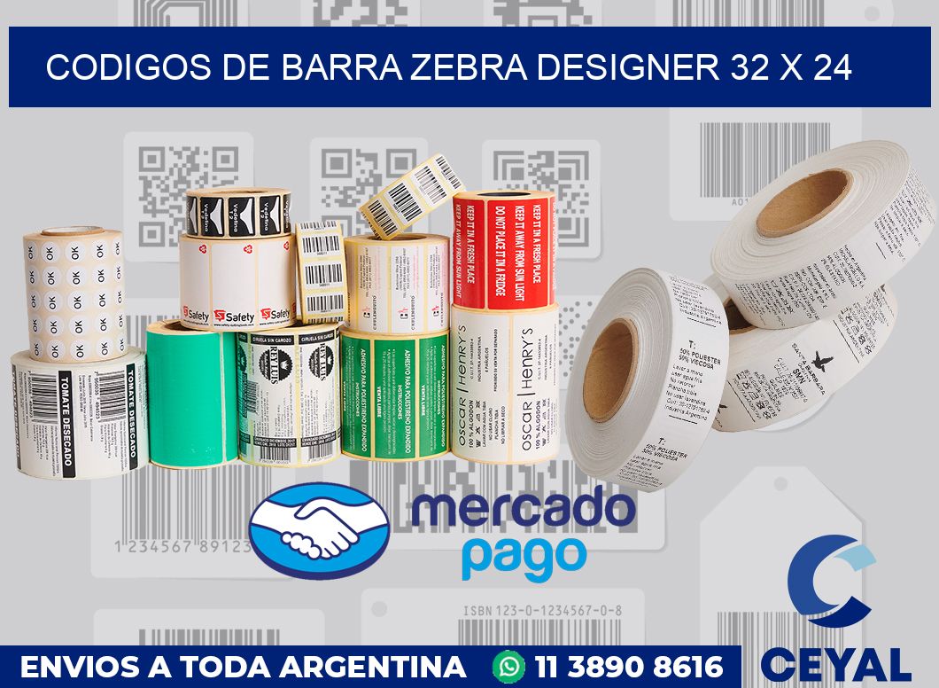 Codigos de barra Zebra designer 32 x 24