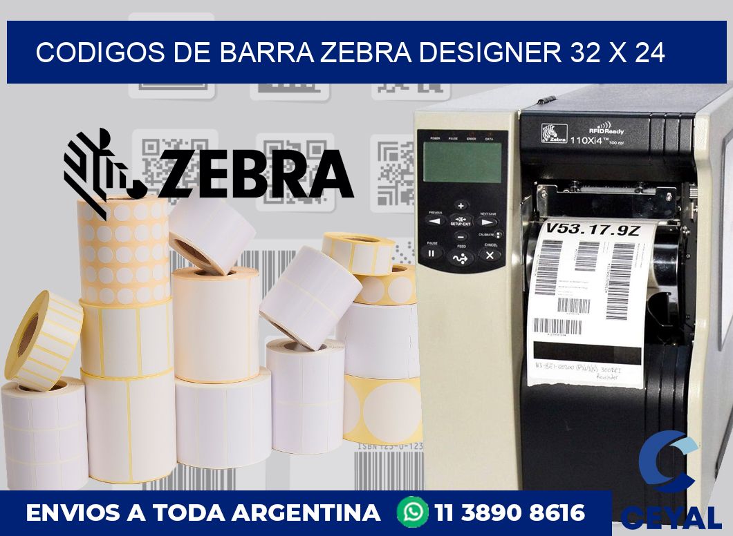 Codigos de barra Zebra designer 32 x 24