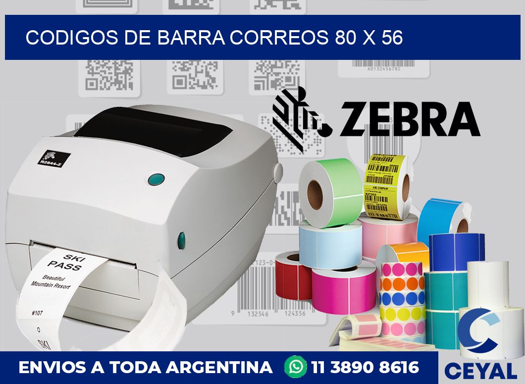 Codigos de barra correos 80 x 56