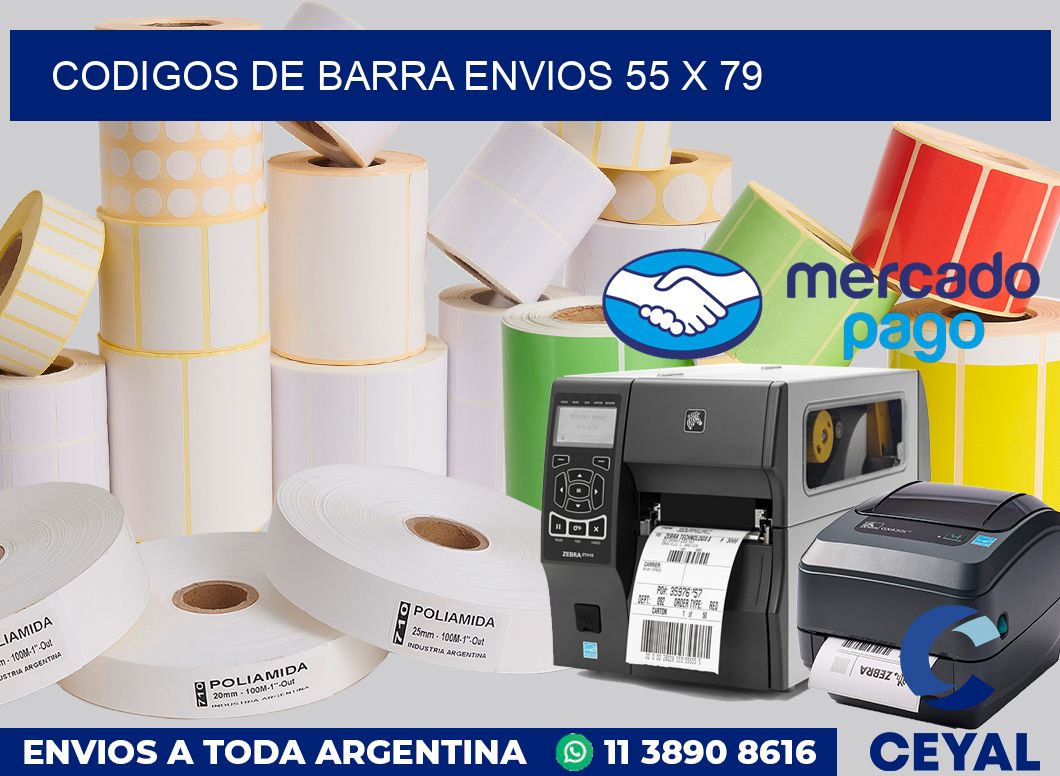 Codigos de barra envios 55 x 79