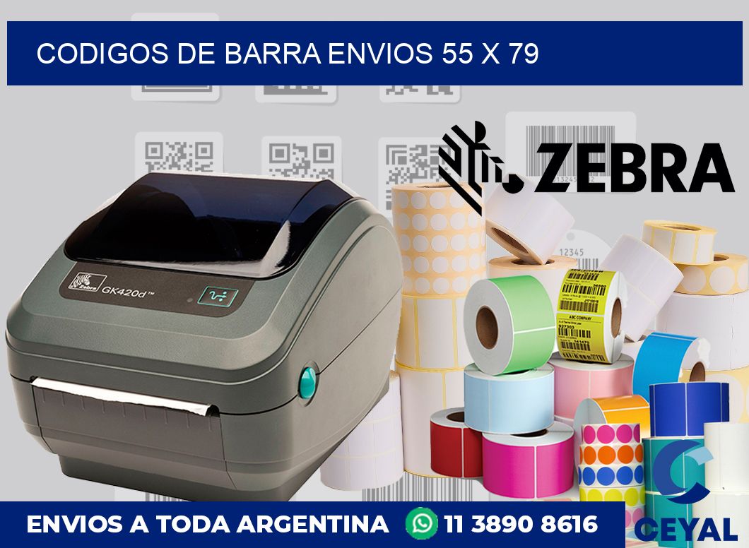 Codigos de barra envios 55 x 79