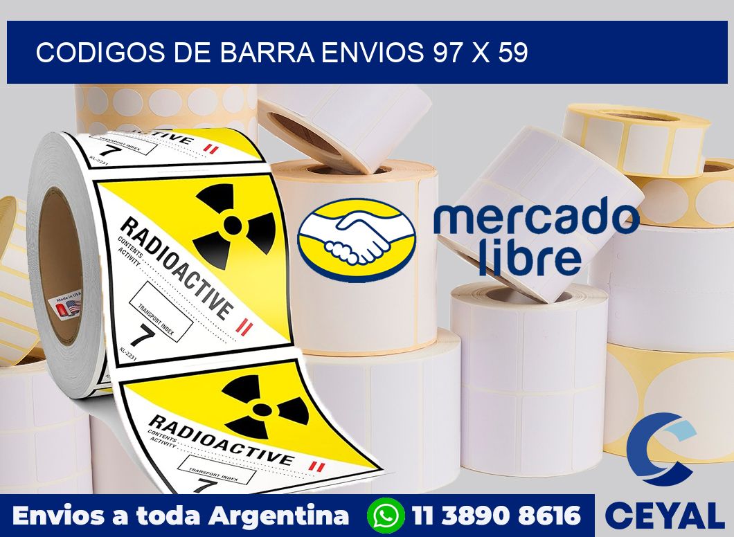 Codigos de barra envios 97 x 59