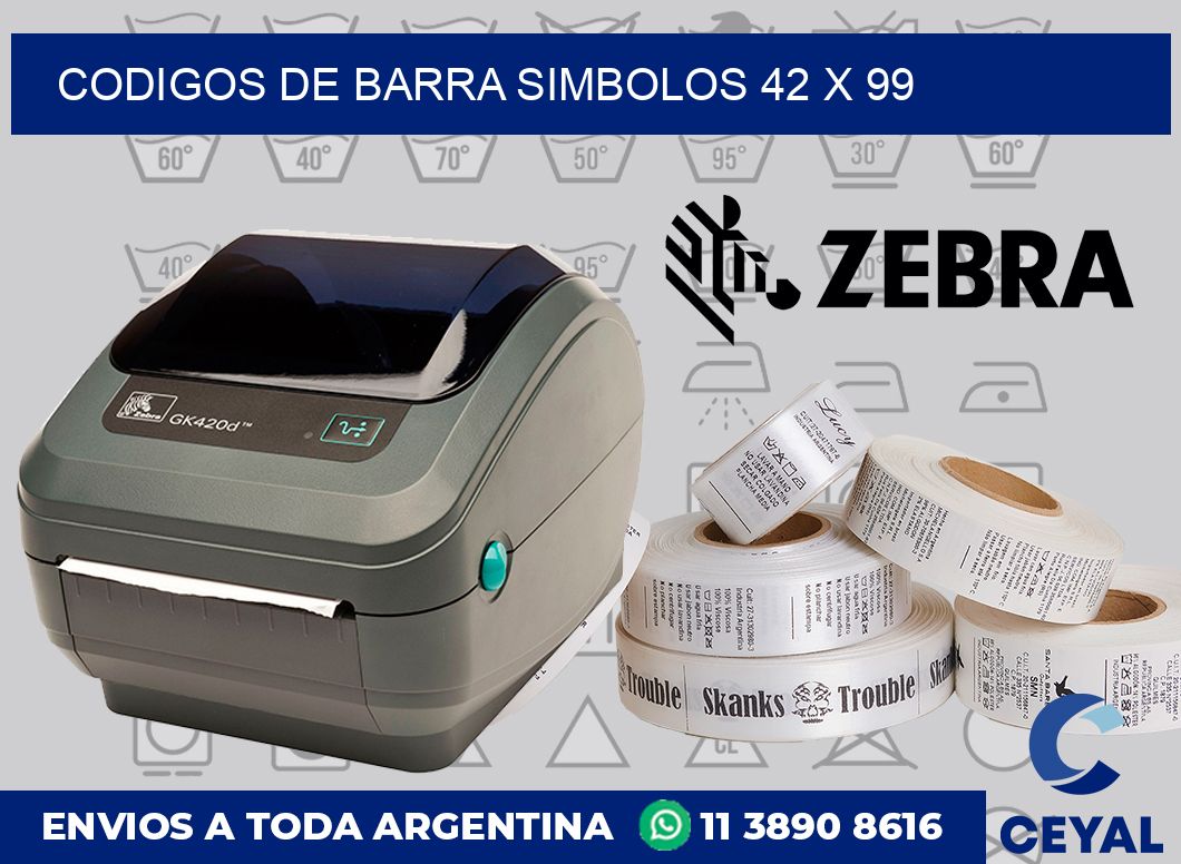 Codigos de barra simbolos 42 x 99