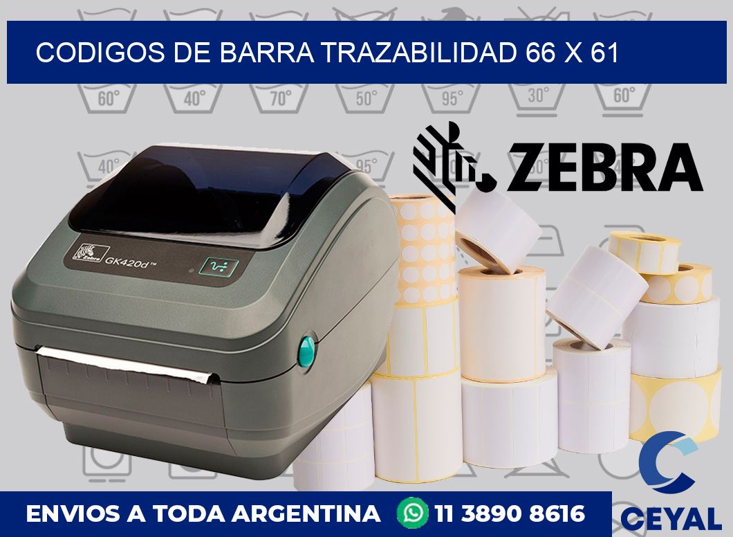 Codigos de barra trazabilidad 66 x 61