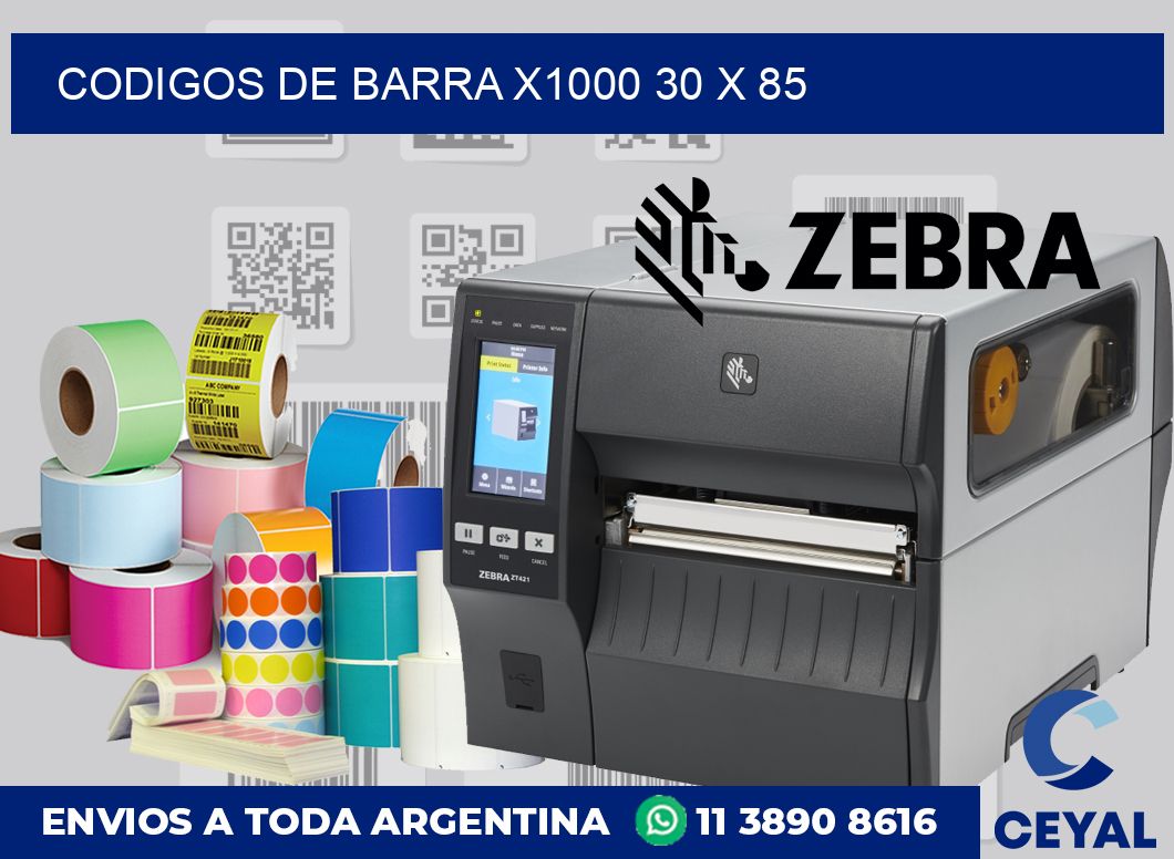 Codigos de barra x1000 30 x 85