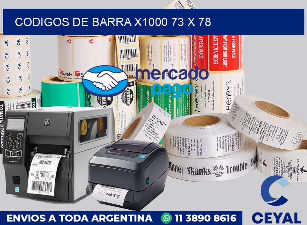 Codigos de barra x1000 73 x 78