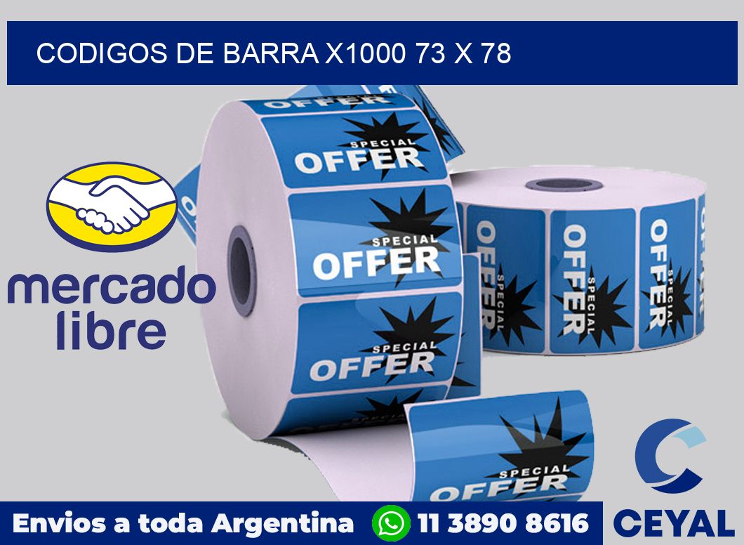 Codigos de barra x1000 73 x 78