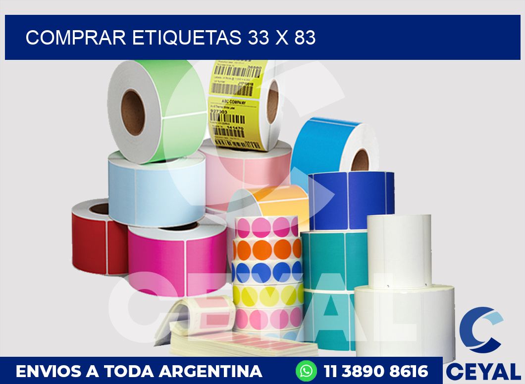 Comprar etiquetas 33 x 83