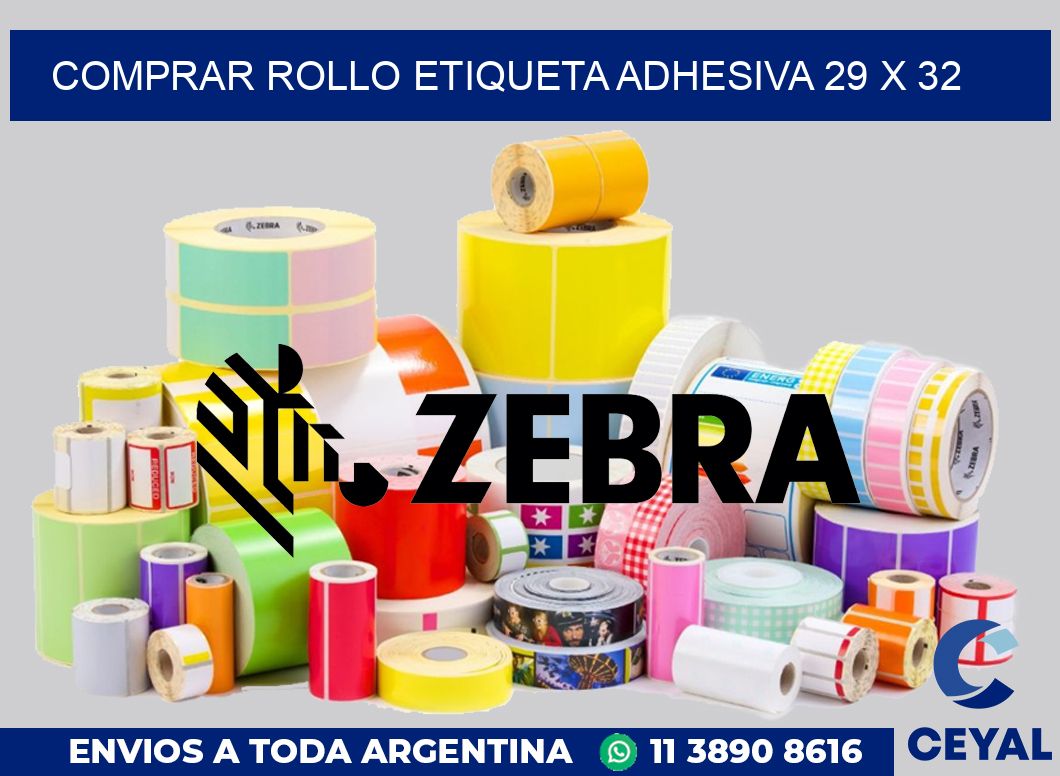 Comprar rollo etiqueta adhesiva 29 x 32