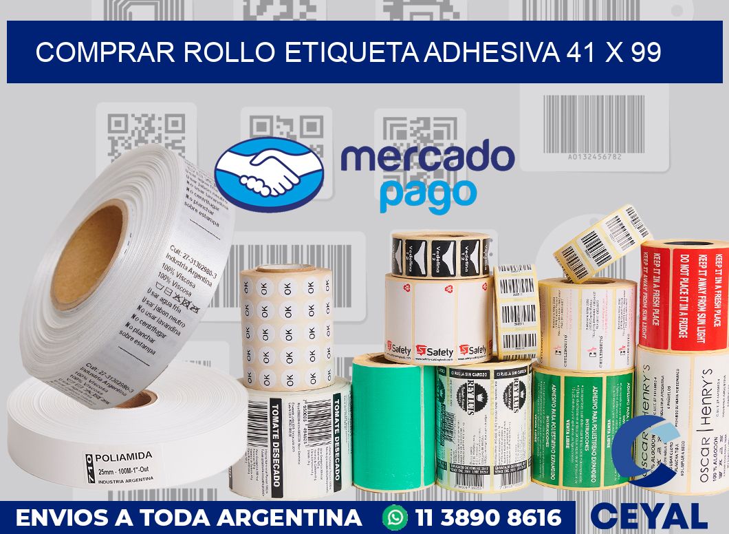 Comprar rollo etiqueta adhesiva 41 x 99