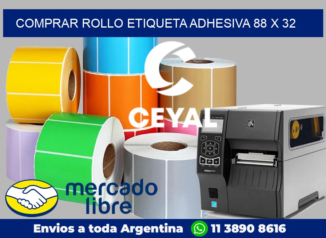 Comprar rollo etiqueta adhesiva 88 x 32