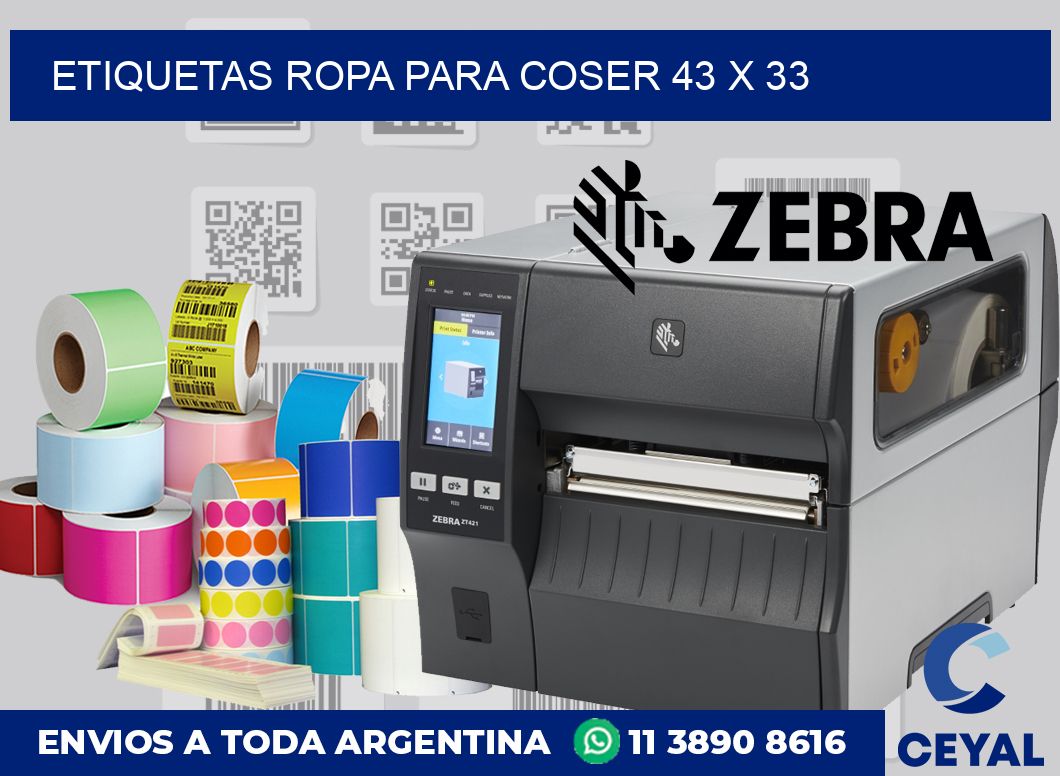 Etiquetas ropa para coser 43 x 33
