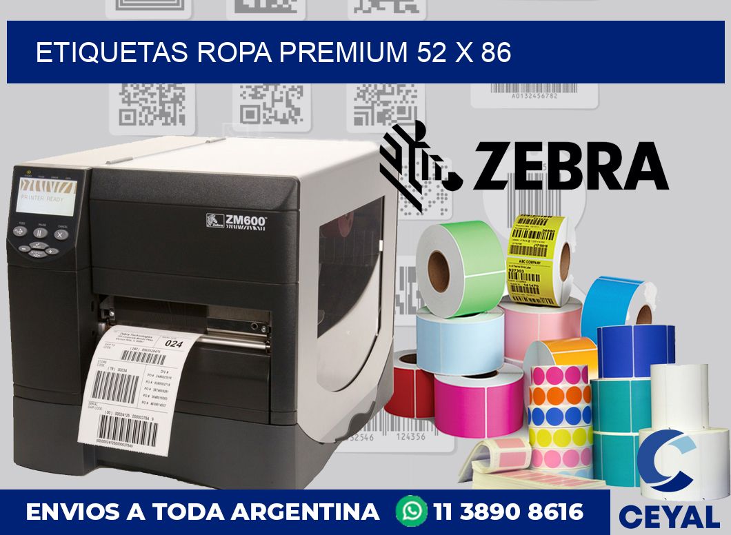 Etiquetas ropa premium 52 x 86