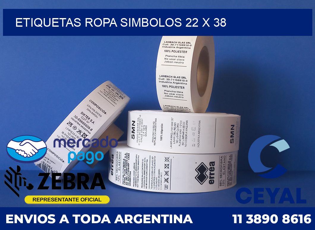 Etiquetas ropa simbolos 22 x 38